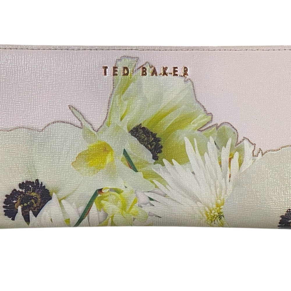 Ted Baker London Floral Print Zip-Around Leather Wallet